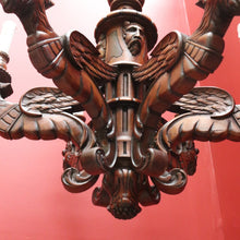 Load image into Gallery viewer, X SOLD Antique French Walnut Six Branch Chandelier, Light Ceiling Light, Pendant Light B10751

