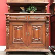 Load image into Gallery viewer, x SOLD Pair of Antique French Oak 2 Height Cabinets, Bookcases, Sideboards Etched Glass B10508
