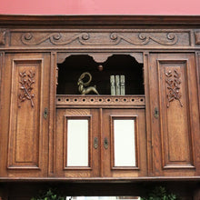 Load image into Gallery viewer, x SOLD - Antique French Sideboard, 2 Height China Cabinet Bookcases Oak Buffet, Cabinet B10542
