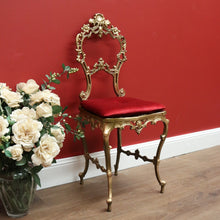 Load image into Gallery viewer, x SOLD Vintage Italian Gilt Dressing Chair, Dressing Table, Hall Bedroom Chair, Cushion B10538
