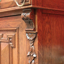 Load image into Gallery viewer, x SOLD Pair of Antique French Oak 2 Height Cabinets, Bookcases, Sideboards Etched Glass B10508
