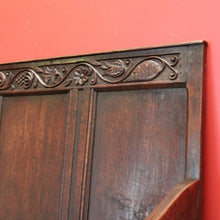 Load image into Gallery viewer, x SOLD Antique Norwegian Country Farmhouse Oak Hall Settle, Bench Chair, Hall Seat B10911
