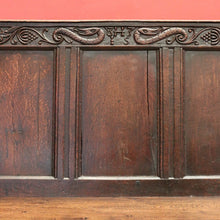 Load image into Gallery viewer, x SOLD Antique Norwegian Country Farmhouse Oak Hall Settle, Bench Chair, Hall Seat B10911
