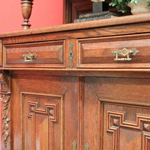 Load image into Gallery viewer, x SOLD Pair of Antique French Oak 2 Height Cabinets, Bookcases, Sideboards Etched Glass B10508
