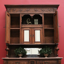 Load image into Gallery viewer, x SOLD - Antique French Sideboard, 2 Height China Cabinet Bookcases Oak Buffet, Cabinet B10542

