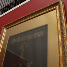 Load image into Gallery viewer, x SOLD Exquisite Gilt Framed Rubbing of Monumental Brasses, Nicholas De Aumberdene. B9586
