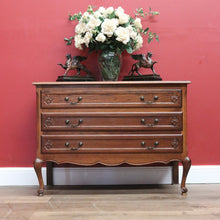 Load image into Gallery viewer, Antique French Chest of Drawers, Dark Oak Chest of Three Drawers, Hall Cabinet B10931
