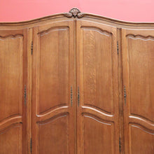 Load image into Gallery viewer, x SOLD Vintage French Four Door Armoire, Wardrobe. French Oak Cabinet Cupboard Wardrobe B10923
