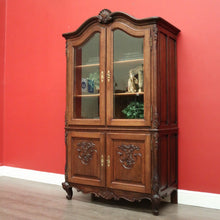 Load image into Gallery viewer, x SOLD Vintage China Cabinet, French Bookcase, Oak 4 Door Display Cabinet Chest. B10212
