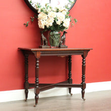 Load image into Gallery viewer, x SOLD Antique English Hall Table, English Walnut Cross Stretcher Lounge, Sofa Table. B10405
