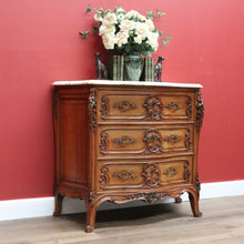 Load image into Gallery viewer, x SOLD Antique Chest of Drawers, Antique French Marble Top Hall Cabinet Cupboard Chest B10776
