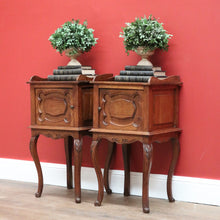 Load image into Gallery viewer, x SOLD Pair of Antique French Lamp Tables, Cabinets, Bedside Tables, Side Cupboards B10562
