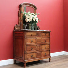 Load image into Gallery viewer, x SOLD Antique French Chest of Drawers Mirror Back Dressing Table, Antique Hall Cabinet B10822
