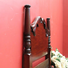 Load image into Gallery viewer, x SOLD Antique Australian Cedar Single Carved Bed, Head, Foot and rails B10733
