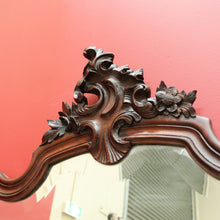Load image into Gallery viewer, x SOLD Antique French Carved Walnut Louis XV style Bevelled Vanity Mantle Mirror B10718
