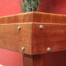 Load image into Gallery viewer, x SOLD Vintage Oak Butchers Block Table, Lamp Table, Hall, Bedside Table Parquetry Top. B11277
