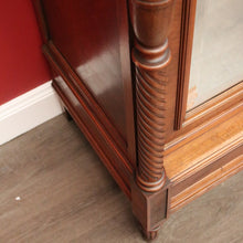Load image into Gallery viewer, x SOLD Antique French Walnut and Bevelled Glass Door Bookcase Display China Cabinet. B10339
