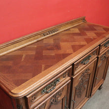 Load image into Gallery viewer, x SOLD Antique French Oak Sideboard, French 3 Door 3 Drawer Sideboard Cabinet Cupboard B10318
