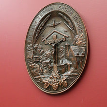 Load image into Gallery viewer, x SOLD Large Copper Hanging Plaque Of Christ, 3D Copper Religious Home Blessing Plate B10819
