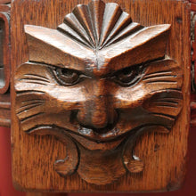 Load image into Gallery viewer, x SOLD French Pair of Oak Double Pedestal Carved Apron Hall Lamp Side or Bedside Tables B10694
