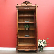 Load image into Gallery viewer, x SOLD Antique French Walnut and Bevelled Glass Door Bookcase Display China Cabinet. B10339
