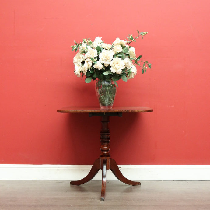 Antique French Tilt Top Hall Entry Foyer Table, Antique Mahogany Games Table