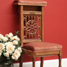 Load image into Gallery viewer, x SOLD Antique French Walnut Prayer Chair, Kneeler.  Hall Seat, Church Prie Dieu Chair  B10536
