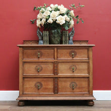 Load image into Gallery viewer, Antique French Chest of Drawers, French Oak 5 Drawer Hall Cupboard, Sideboard B10820
