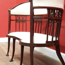 Load image into Gallery viewer, x SOLD Antique French Settee Chair Armchair, 2 Seater Conversation Chair, Lounge, Sofa B10674
