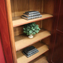 Load image into Gallery viewer, x SOLD Antique French Walnut and Bevelled Glass Door Bookcase Display China Cabinet. B10339

