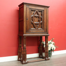 Load image into Gallery viewer, x SOLD Antique French Oak Sacramental Cabinet Gothic Hall Cupboard, Storage Cabinet. B10108
