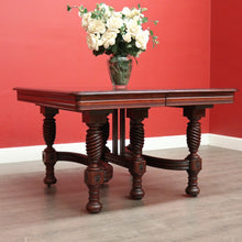 Load image into Gallery viewer, x SOLD Antique French Mahogany Dining Table, Kitchen Table with 3 Extension Leaves. B9874
