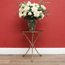 Load image into Gallery viewer, x SOLD Vintage Italian Brass Faux Bamboo Glass Top Lamp Table or Side Wine Table B11235
