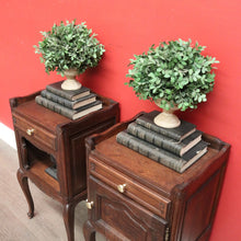 Load image into Gallery viewer, x SOLD A Set of Vintage French Oak Bedside Cabinets, Bedside Tables Lamp Side Tables B10563
