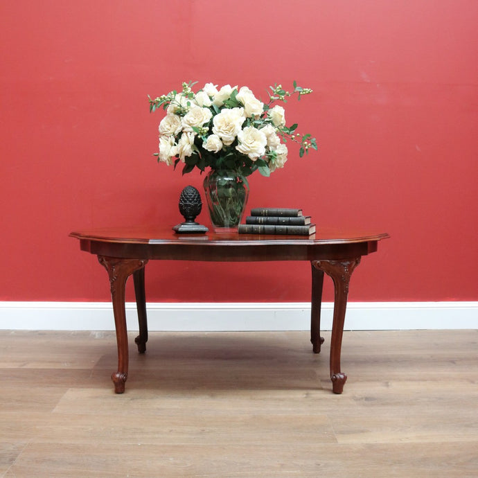 Vintage French Mahogany CabrioleLeg Shaped Top Coffee Table B10692