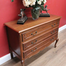 Load image into Gallery viewer, x SOLD Antique French Chest of Drawers, Dark Oak Chest of Three Drawers, Hall Cabinet B10931
