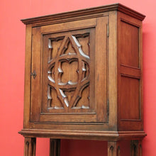 Load image into Gallery viewer, x SOLD Antique French Oak Sacramental Cabinet Gothic Hall Cupboard, Storage Cabinet. B10108
