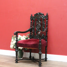 Load image into Gallery viewer, x SOLD Antique French Armchair French Oak Church Chair, Hall Chair, Bedroom Chair Seat B10752
