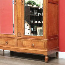 Load image into Gallery viewer, x SOLD Wardrobe, Armoire, Antique French Oak and Mirror Wardrobe Armoire Gilt Brass B10467

