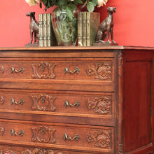 Load image into Gallery viewer, x SOLD Antique French Chest of Drawers, French Oak and Brass Handle Hall Cabinet Chest B10922
