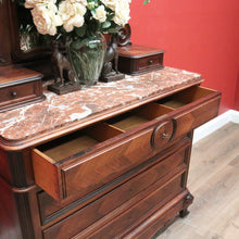 Load image into Gallery viewer, x SOLD Antique French Chest of Drawers, French Rosewood, Marble Mirror Chest of Drawers B11095
