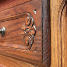 Load image into Gallery viewer, x SOLD Antique French Chest of Drawers, Dark Oak Chest of Three Drawers, Hall Cabinet B10931
