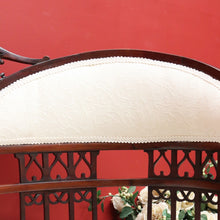 Load image into Gallery viewer, x SOLD Antique French Settee Chair Armchair, 2 Seater Conversation Chair, Lounge, Sofa B10674

