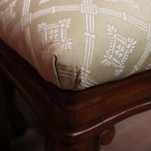 Load image into Gallery viewer, x SOLD 6 Antique English Dining Chairs, Shell Balloon Back Kitchen Chairs, Fabric Seats B10824
