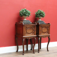 Load image into Gallery viewer, x SOLD Pair of Antique French Lamp Tables, Cabinets, Bedside Tables, Side Cupboards B10562
