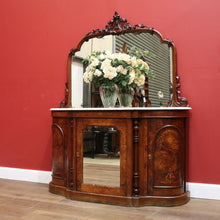 Load image into Gallery viewer, x SOLD Antique English Credenza, or Marble Top , Mirror Back Sideboard or Hall Cabinet
