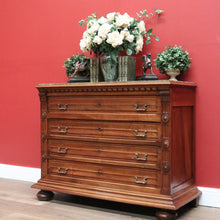 Load image into Gallery viewer, x SOLD Antique French Walnut 4 Drawer Marble Top Bedroom Hallway Chest of Drawers B10705
