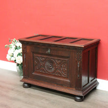 Load image into Gallery viewer, x SOLD Antique French Coffer French Oak Blanket Box Lift Lid Storage Trunk Coffee Table B10568
