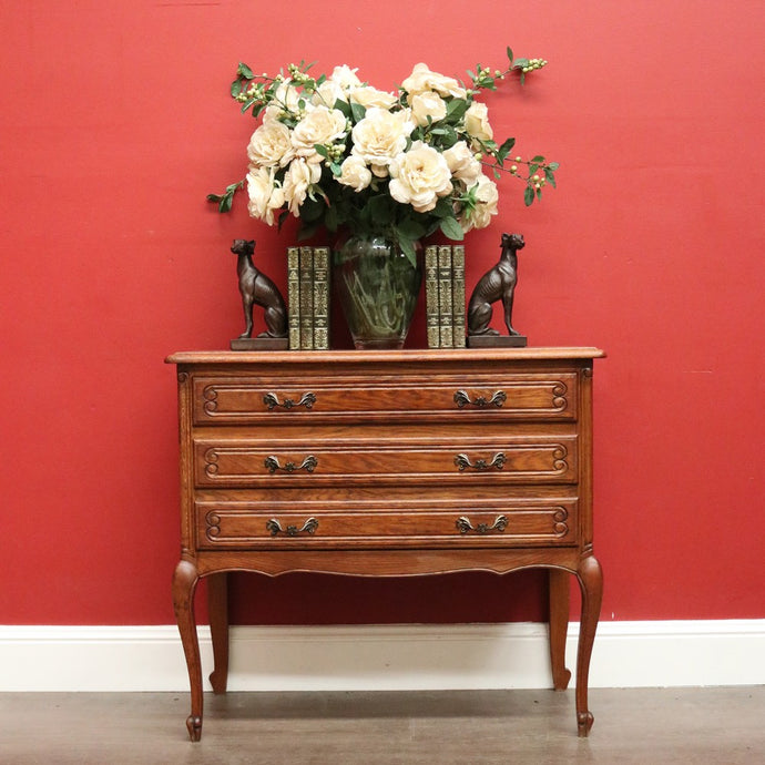 Vintage French Chest of Drawers, French 3 Drawer Hall Cabinet, Sofa Table Chest B10197