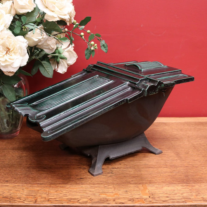 Antique French Art Deco Coal Scuttle, Fire Box, Kindling Paper Magazine Storage B11132